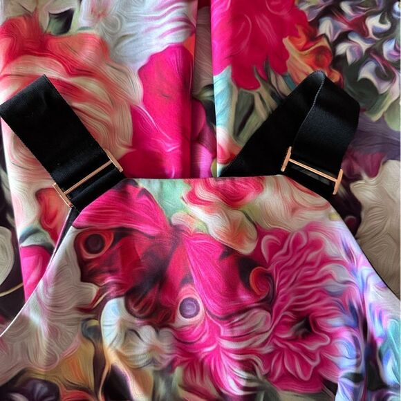 Ted Baker Samra Floral-Swirl Skater Dress, Fuchsia - US Size 4 NWOT - Picture 5 of 15